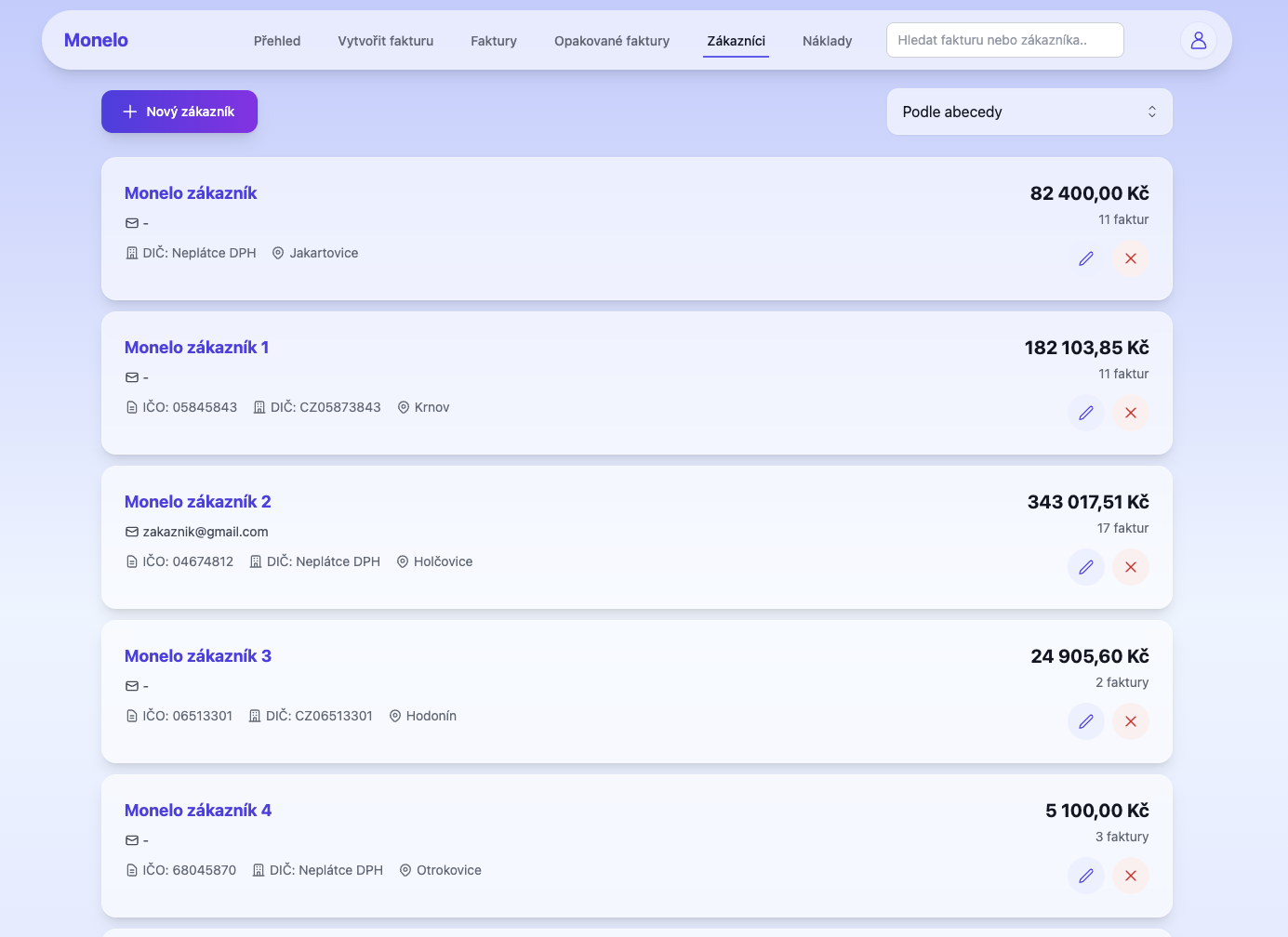 Monelo - Export invoices to various formats