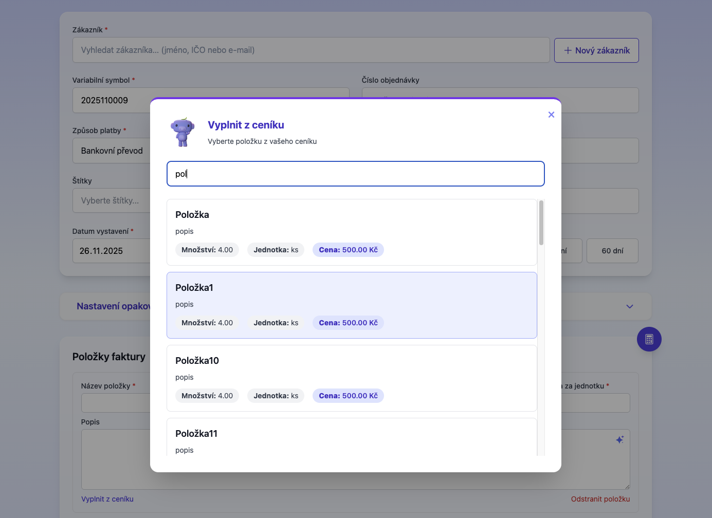 Monelo - Client overview and their invoices